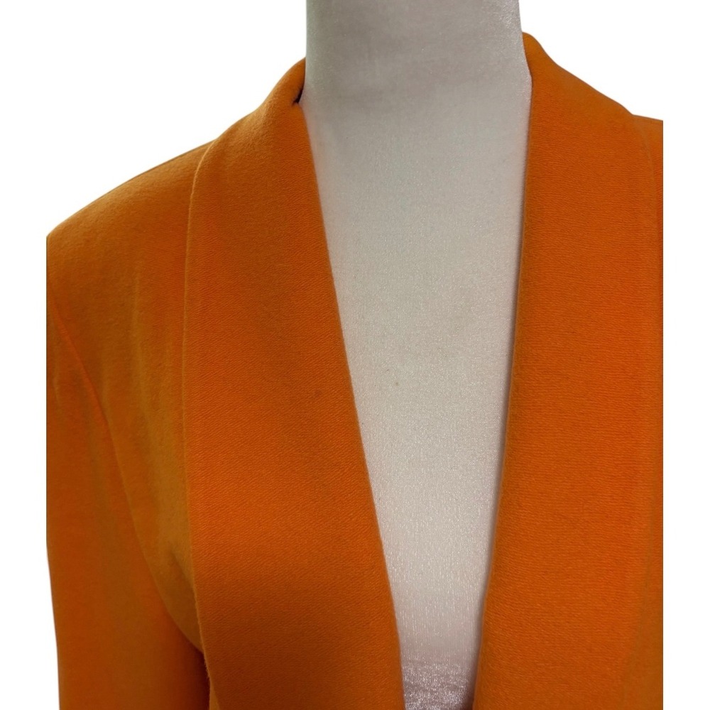 Jax Canada Orange Wool Cashmere Blend Shawl Collar Blazer Size 10 Jackets - Picture 10 of 13
